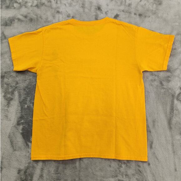 Vintage OBEY Top Womens M Mustard Yellow Boxy Crop Logo Graphic Tee Casual - Picture 3 of 8